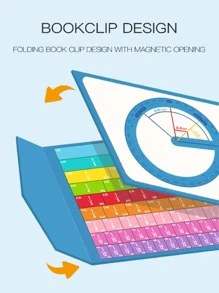 1pc Children's Magnetic Fraction Disk Demonstrator & Magnetic Book Cute Lion Design Multi-functional Learning Book For Children's Understanding Fractions And Basic Addition / Subtraction Operation Preschool Educational Toy - Multicolor - View 6