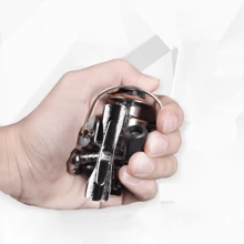 1只無縫迷你全金屬淺輪旋轉捲線器,適用於超輕型釣魚 - 金色 - 查看 7