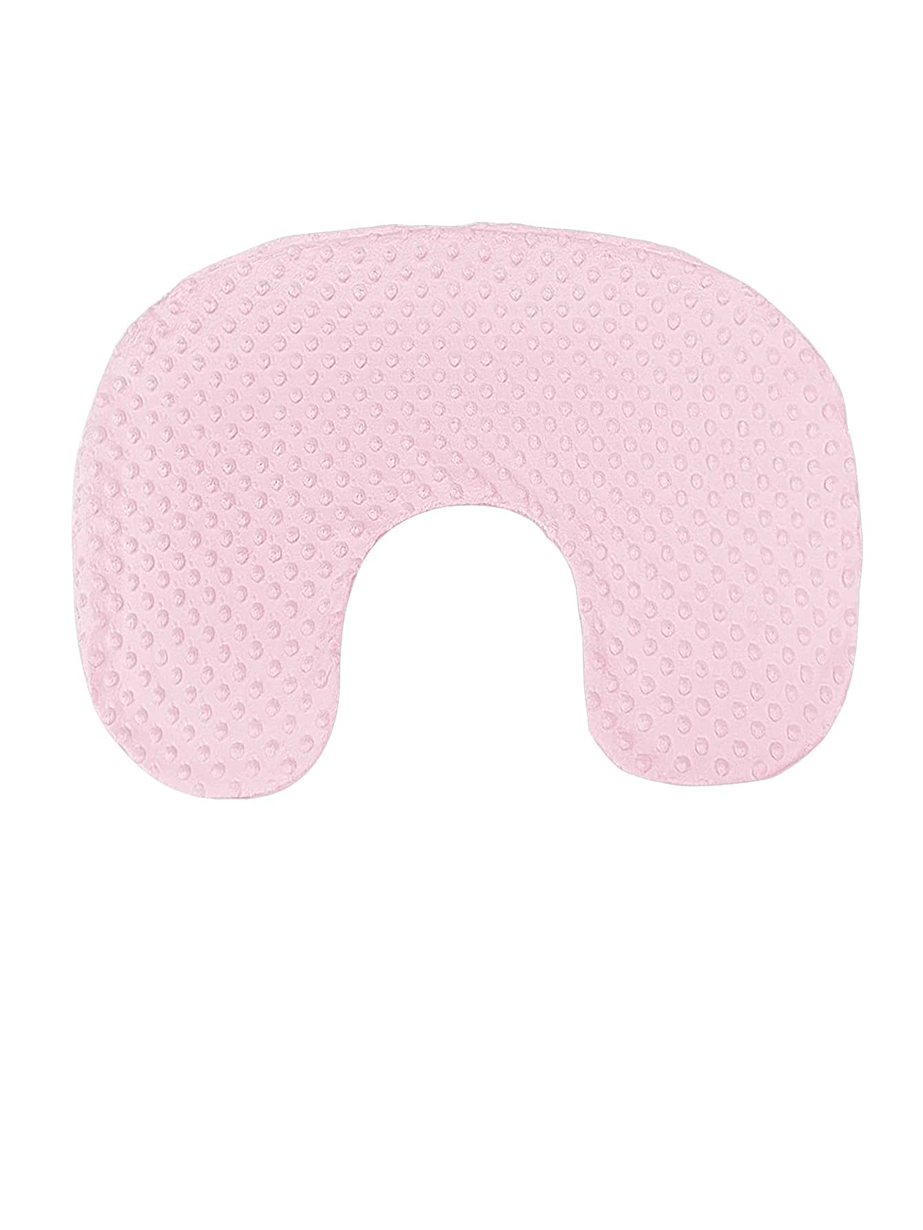 Baby U-shaped Nursing Pillow Case, Multifunctional Learning To Sit Pillow Case, Super Breathable Feeding Pillow Cover In Velour Fabric, Detachable (pillow Case Only, Does Not Include Core) - Pink - View 1