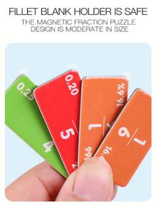 1pc Children's Magnetic Fraction Disk Demonstrator & Magnetic Book Cute Lion Design Multi-functional Learning Book For Children's Understanding Fractions And Basic Addition / Subtraction Operation Preschool Educational Toy - Multicolor - View 7