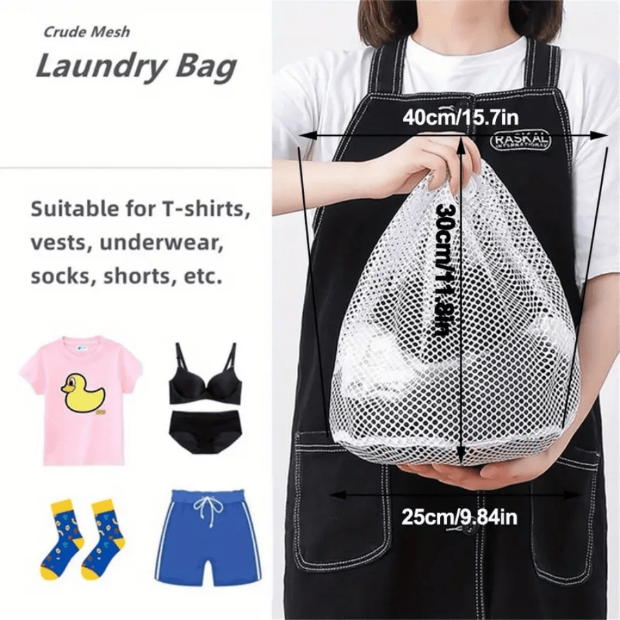 4 Sizes of Machine Washable Mesh Laundry Bags Perfect for , Hosiery