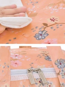 件印花保溫午餐袋附冰袋，適合戶外野餐和上班族、學生或聚會人士 - 粉色 - 查看 6