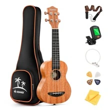 Donner Concert Tenor Ukulele For Beginners Adults 23/26 Inch Mahogany Travel Ukalalee Yukalalee 1Pc With Complete Kits Accessories Bag Strap Tuner Strings Picks Cloth Musical Instruments Gift DUC-100/DUT-100 Series - DUT-100 次中音 26 英寸 - 查看 1