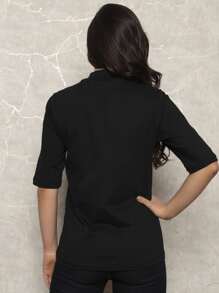 Women T-Shirts - 黑色 - 查看 4