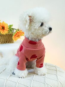 1st Huisdierkleding Hond Kat Outfit Casual Twee-Leg Hoodie Basic Shirt Voor Kleine-Middelgrote Huisdieren, Geschikt Voor Valentijnsdag