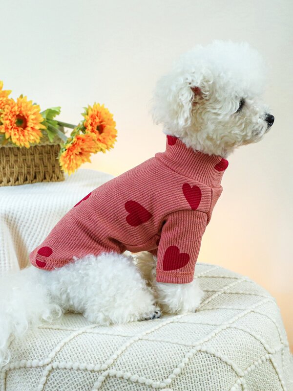 1 pieza Ropa para mascotas, Disfraz para perro o gato casual de dos patas con capucha, Camiseta básica para mascotas pequeñas y medianas, Adecuado para el Día de San Valentín
