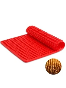 1 Pièce Moule En Silicone À Demi-sphère Rouge En Option Avec 140 Ou 468 Trous Pour Chocolat, Bonbons, Pâtisserie, Aliments Pour Animaux De Compagnie, Outil De Bricolage Pour Gâteau