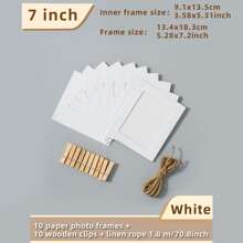 All White Paper Photo Frame