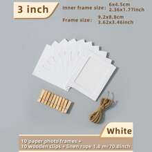 All White Paper Photo Frame