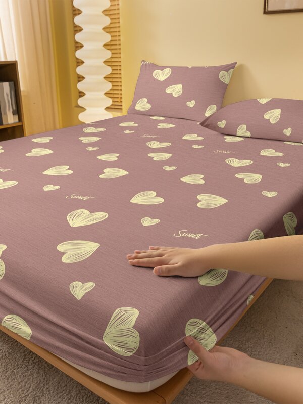 1 pieza Cubrecama con estampado de estilo minimalista y elegante, tejido cepillado a máquina, cubierta antipolvo para el dormitorio, textil para el hogar