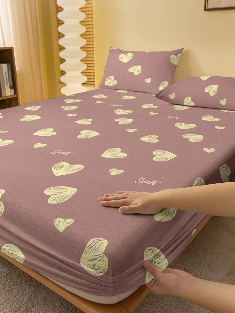 1pc Fashionable Minimalist Style Printed Milled Brushed Bedspread Bed Cover Dustproof Cover For Bedroom Home Textile Bedding - Multicolor - View 1