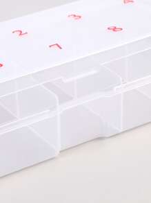 1 pièce Grande boîte de rangement pour nail art avec 10 compartiments, organisateur de bijoux transparent pour faux ongles, accessoires de nail art, décoration de strass, stockage d'ongles à clipser, étui à outils pour ongles, fournitures pour ongles, outils pour ongles, outils de nail art, rentrée scolaire, ongles, outils pour ongles à clipser