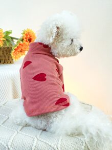 1st Huisdierkleding Hond Kat Outfit Casual Twee-Leg Hoodie Basic Shirt Voor Kleine-Middelgrote Huisdieren, Geschikt Voor Valentijnsdag