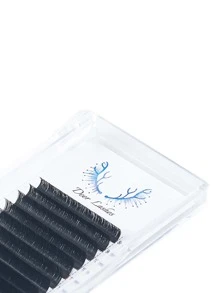 易扇形睫毛延伸,1盒自動扇形睫毛,自然啞光暗色睫毛延伸,自扇形睫毛 - 黑色 - 查看 4