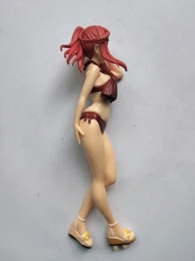 Vermelho Cor Anime Estilo Fato De Banho Menina Decoração Estatueta
