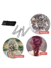 150个U型发夹，适用于各种发型设计，包括休闲运动发夹、发爪、发卡、学习用品等。