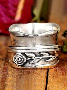 1入組復古圓環適合女士適合婚禮訂婚週年慶派對首飾類情人節禮品