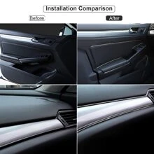 5m Chrome Plated Strip Line For Car Interior Decoration, Used For Car Doors, Central Control Console Gap, Instrument Panel Decoration - Silver - View 5