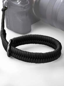 1pc Nylon Rope + Stainless Steel Handmade Woven Camera Wrist Strap Mirrorless Quick Release Buckle - Black - View 3