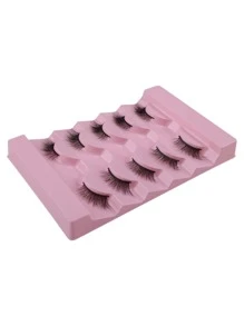 5 Paar/set Natürliche & Niedliche Halblange Komfortable Weiche Falsche Wimpern Aus Wolle