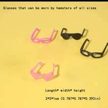 Lindos Mini Lentes Para Hámsters - Estilos De Doctor Y Dama - Blanco y Negro - Ver 2