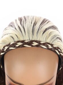 長捲髮假髮合成半頭套頭帶22吋高溫纖維接髮耐熱模擬頭皮時尚頭套萬聖節裝扮角色扮演