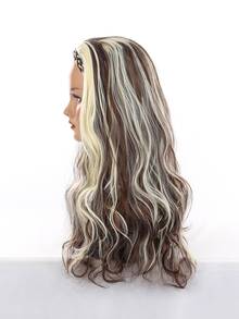 長捲髮假髮合成半頭套頭帶22吋高溫纖維接髮耐熱模擬頭皮時尚頭套萬聖節裝扮角色扮演