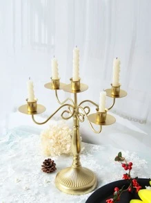 1入組復古鍛鐵多種頭燭台,家庭客廳餐具桌子裝飾用品和禮品配件 - 彩色 - 查看 2