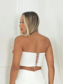 Women Tops - 白色 - 查看 2