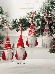 1入聖誕小矮人和無面娃娃形狀樹裝飾掛墜 - 彩色 - 查看 10
