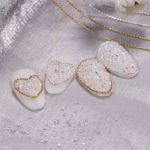 1米/包 0.8毫米 银质美甲串珠链，DIY 珠宝制作 指甲饰品 指甲宝石 美甲用品 指甲