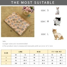 1 Miếng Chăn thú cưng Với In nét mỏng Mẫu & Nhiều màu Edging , Flannel Gầy Chăn bông Giường cho chó Tấm lót Đối với Mèo & Chó - Cà phê nâu - Xem 2