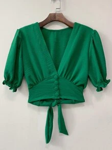Women Tops - màu xanh lá - Xem 1