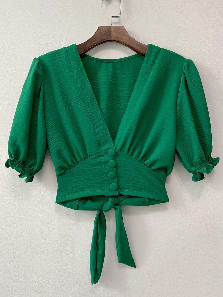 Women Tops - màu xanh lá - Xem 1