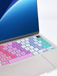 1sheet Color Block Keyboard Skin Compatible With Macbook Air A2681 - Multicolor - View 3