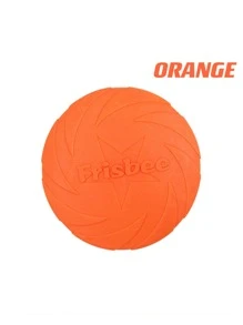 Utomhus Flygande Bricka Hund Mjukt gummi Interaktiv Lätt Flygande Bricka Och Hund Leksaker Den där kortegevagn ; Mild Hundar Tänder Och Tandkött - Orange - Visa 6