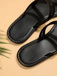 Của phụ nữ Đúng mốt Thoáng khí Giải trí Đen Dép đi trong nhà Cho mùa hè Các hoạt động ngoài trời - màu đen - Xem 7