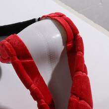 Plush Fluffy Car Steering Wheel Cover In Pink - Pink - View 8