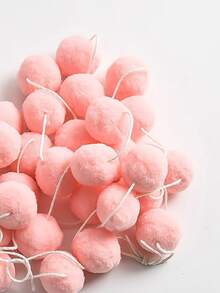 230 厘米彩色絨球吊墜花環羊毛毛球串掛飾 Diy 手工幼兒園兒童房家居裝飾(您需要自己串球。安裝很容易) - 粉色 - 查看 3