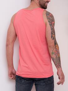 Men Tank Tops - 珊瑚粉 - 查看 2