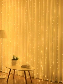 FANOVA Decorative Curtains 3x3 Mts Series Of 300 Led Lights With 8 Modes USB Control