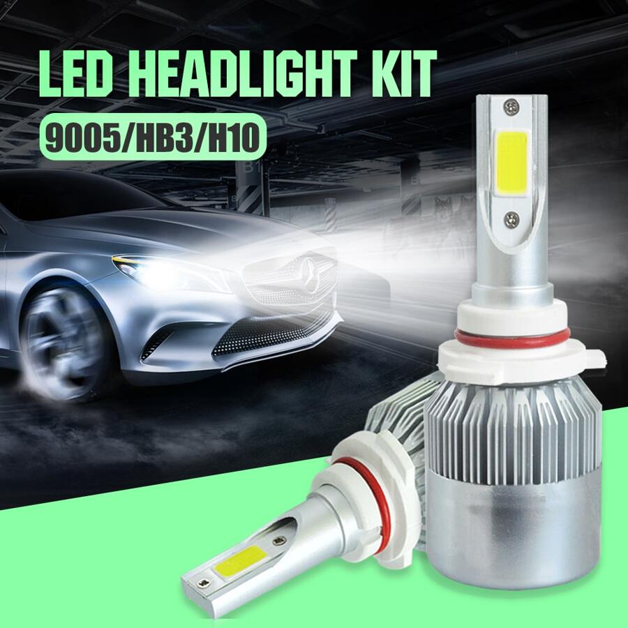 2入組9005/hb3 Led汽車頭燈燈泡,300%亮度,高功率,高/低檔可切換,取代卤素燈泡,6000k冷白色 - 9005/HB3 - 查看 1