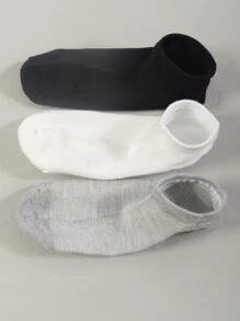 10 双多色女士休闲透气隐形船袜，适合夏季，防滑低帮短袜 - 彩色 - 查看 5