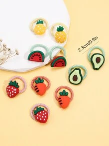 10 pcs Karet Rambut Kecil Elastis Tinggi untuk Bayi Perempuan dengan Dekorasi Bunga & Lebah, Band Karet Hiasan Hewan Lucu untuk Kuncir Kuda Tinggi dan Kepang, Cocok untuk Pemakaian Harian & Dekorasi Pesta - MultiWarna - View 4