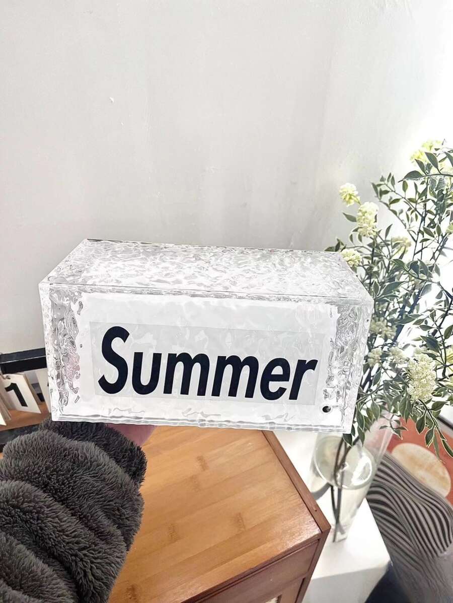 1pc Led Ice Block Lamp, Rechargeable With 3 Color & 16 Color Light Changing Modes. Suitable For Rooms, Bars, Restaurants, Outdoors. - Multicolor - View 1