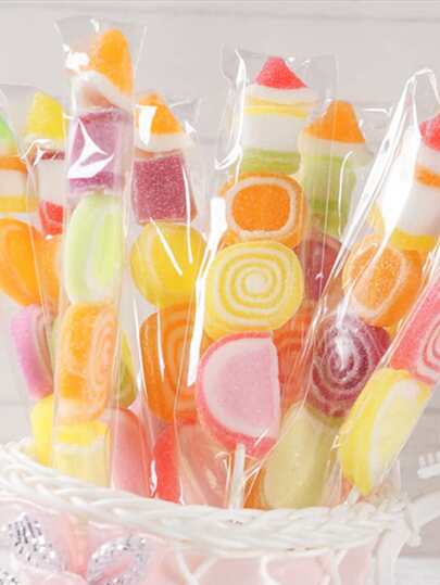 50入組diy糖果袋,婚禮禮物生日派對裝飾,透明錐形甜蜜收納