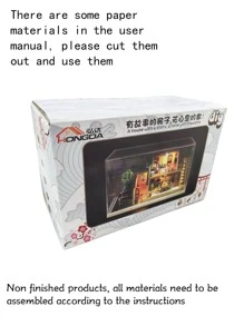 Diy Wooden Dollhouse Model Kit 1:24 Scale Country Style House Assembly Handmade Craft Gift S2233 With Dust Cover, Led Light & Tools, Battery Not Included - Multicolor - View 11