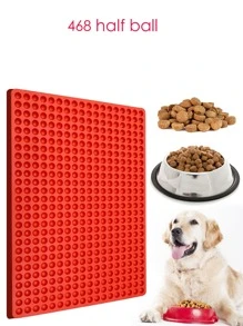 1 Pièce Moule En Silicone À Demi-sphère Rouge En Option Avec 140 Ou 468 Trous Pour Chocolat, Bonbons, Pâtisserie, Aliments Pour Animaux De Compagnie, Outil De Bricolage Pour Gâteau