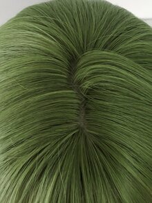 綠色合成耐熱直髮假髮1片,長24英寸,由纖維製成,適合日常使用,自然逼真的假髮。 - 綠色 - 查看 6