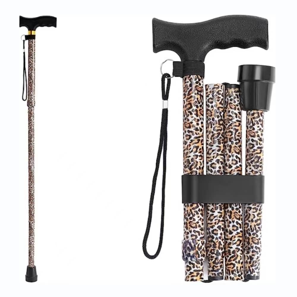 1pc Aluminum Alloy Climbing Cane, High-End, Personalized, Fashionable, Durable, Solid Walking Stick - Multicolor - View 1
